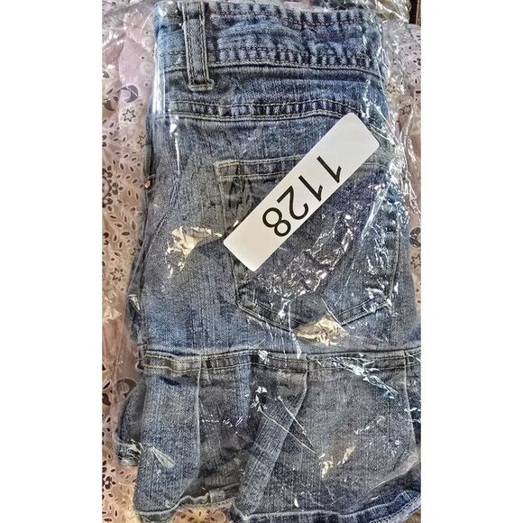 Girls Denim Ruffle Skirt With Sequin Accents Vintage jr sz 10 - Picture 8 of 8